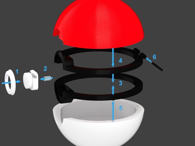 pokebola impresa en 3D