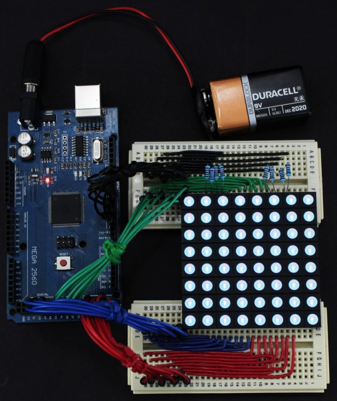 Control Hexadecimal de Matriz RGB.