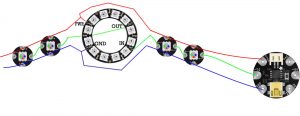 Gorra Neopixel Wearable TBem diagrama